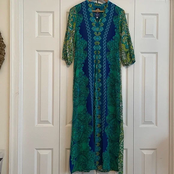 New Johnny Was Kahinu Silk Dress size XS - Picture 5 of 13